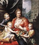 MOREELSE, Paulus Sophia Hedwig, Countess of Nassau Dietz, with her Three Sons sg Sweden oil painting artist